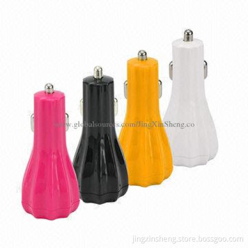 ABC Shell USB Car Charger for iPad/iPhone, HTC, Samsung, DC 5V/2A Output